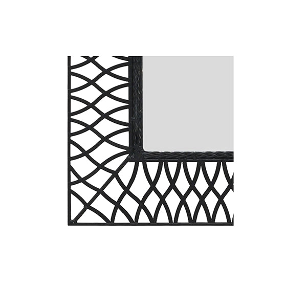 Garden Wall Mirror Arched Black