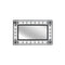 Garden Wall Mirror Rectangular Black