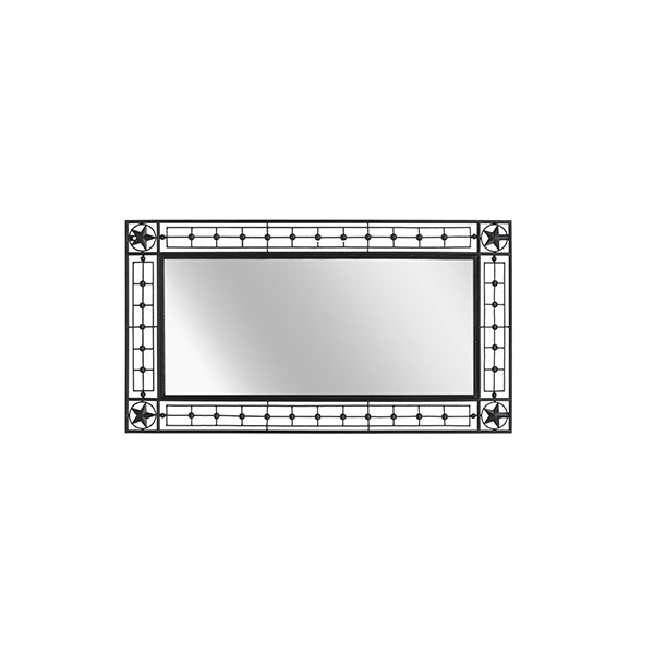 Garden Wall Mirror Rectangular Black