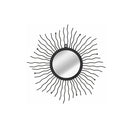 Garden Wall Mirror Sunburst Black
