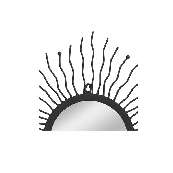 Garden Wall Mirror Sunburst Black