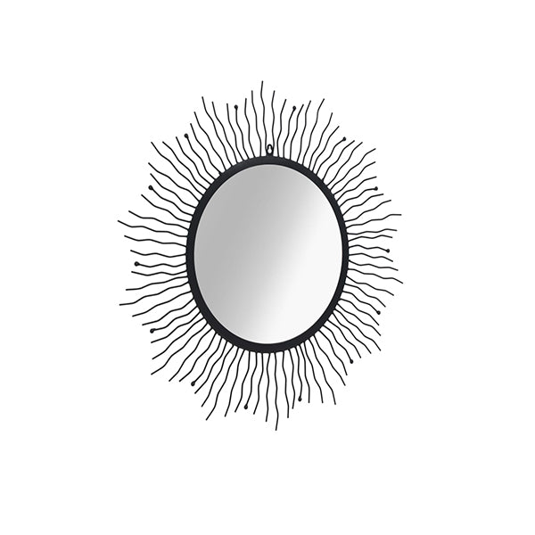 Garden Wall Mirror Sunburst Black