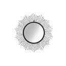 Garden Wall Mirror Sunburst Black