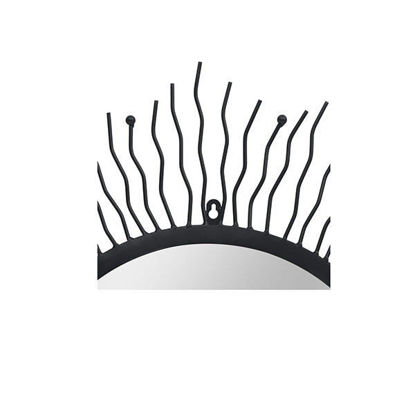 Garden Wall Mirror Sunburst Black