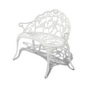 Garden Bench 100 Cm Cast Aluminum White