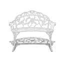 Garden Bench 100 Cm Cast Aluminum White