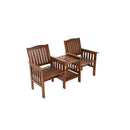 Garden Bench Love Seat Wooden Outdoor Furniture Brown