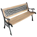 Garden Bench with Diamond-Patterned Backrest Nostalgic