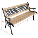 Garden Bench with Diamond-Patterned Backrest Nostalgic