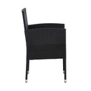 Garden Chair 2 Pcs Poly Rattan Black
