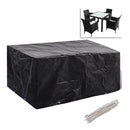 Garden Furniture Cover 4 Person Poly Rattan Set 8 Eyelet 180 X 140 Cm
