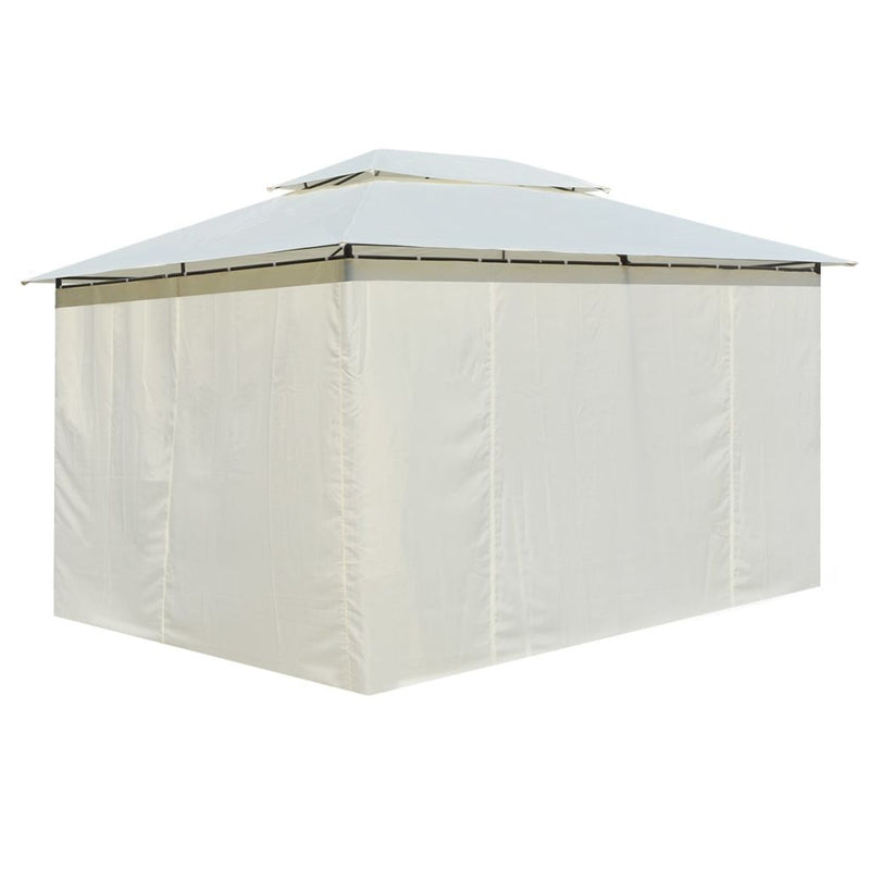 Garden Marquee With Curtains 4 x 3 M - White