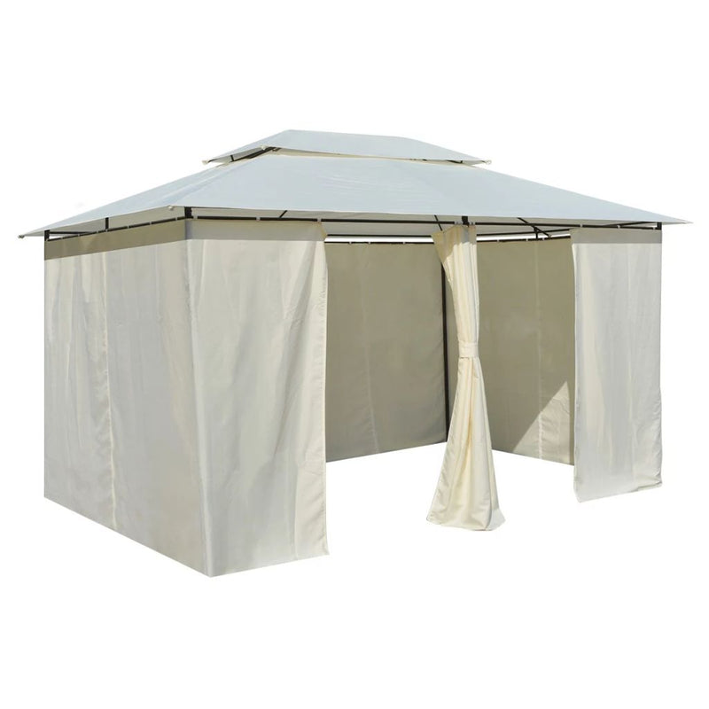 Garden Marquee With Curtains 4 x 3 M - White