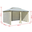 Garden Marquee With Curtains 4 x 3 M - White