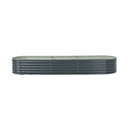 Garden Planter 320 X 80 X 44 Cm Galvanised Steel Grey