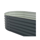 Garden Planter 400 X 80 X 44 Cm Galvanised Steel Grey