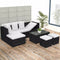 Garden Poly Rattan Corner Sofa Set (12 Pcs) - Black