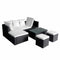 Garden Poly Rattan Corner Sofa Set (12 Pcs) - Black