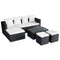 Garden Poly Rattan Corner Sofa Set (12 Pcs) - Black
