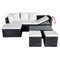Garden Poly Rattan Corner Sofa Set (12 Pcs) - Black