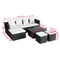 Garden Poly Rattan Corner Sofa Set (12 Pcs) - Black
