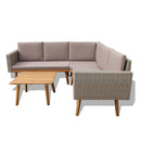 Garden Sofa Set 13 Pieces Poly Rattan Grey
