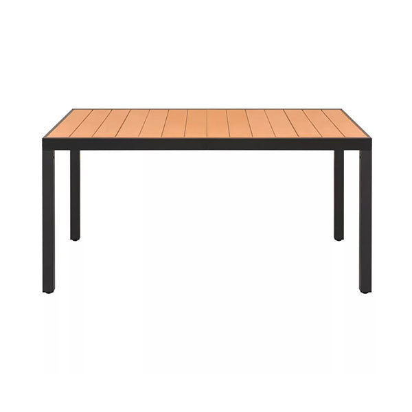 Garden Table Brown 150 X 90 X 74 Cm Aluminum And Wpc