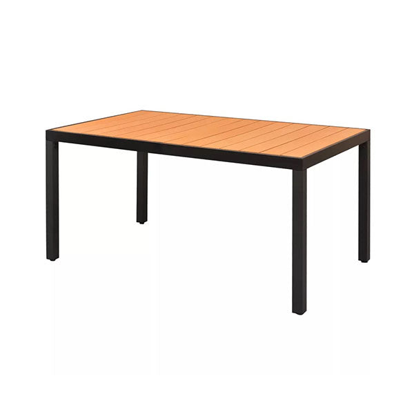Garden Table Brown 150 X 90 X 74 Cm Aluminum And Wpc