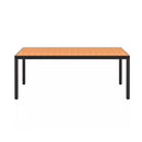 Garden Table Brown 185 X 90 X 74 Cm Aluminum And Wpc