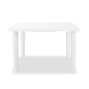 Garden Table White 101 X 68 X 72 Cm Plastic