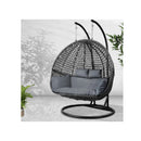Gardeon Outdoor Double Hanging Swing Chair - Black