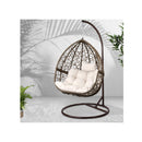 Gardeon Outdoor Hanging Swing Chair - Brown