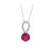 Garnet Crystal Necklace With Zirconia