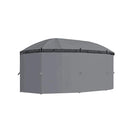 Gazebo With Curtains 520X349X255 Cm Anthracite