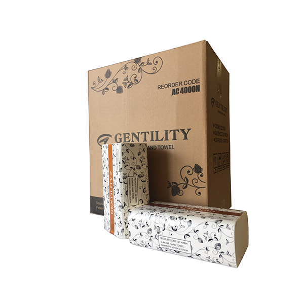 Gentility Multifold Interleaved Hand Towels 4000 Sheets Per Carton