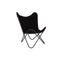 Genuine Leather Butterfly Chair Black