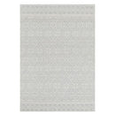 Geometric Light Grey Wool Rug