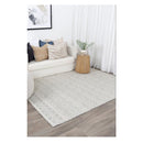 Geometric Light Grey Wool Rug