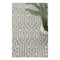 Geometric Light Grey Wool Rug