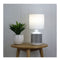 Geometric Patterned Table Lamp White