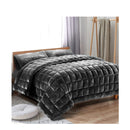 Faux Mink Quilt Fleece Throw Blanket Comforter Duvet