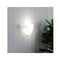 Alabaster Glass Wall Light With White Clips