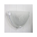 Alabaster Glass Wall Light With White Clips