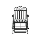 Glider Bench 61 Cm Black Steel