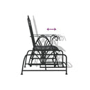 Glider Bench 61 Cm Black Steel