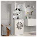 Glossy White Chipboard Cabinet for Washing Machine