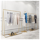 Gold Clothing Retail Shop Commercial Garment Display Rack