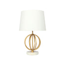Gold Painted Metal Marble Table Lamp
