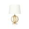 Gold Painted Metal Marble Table Lamp