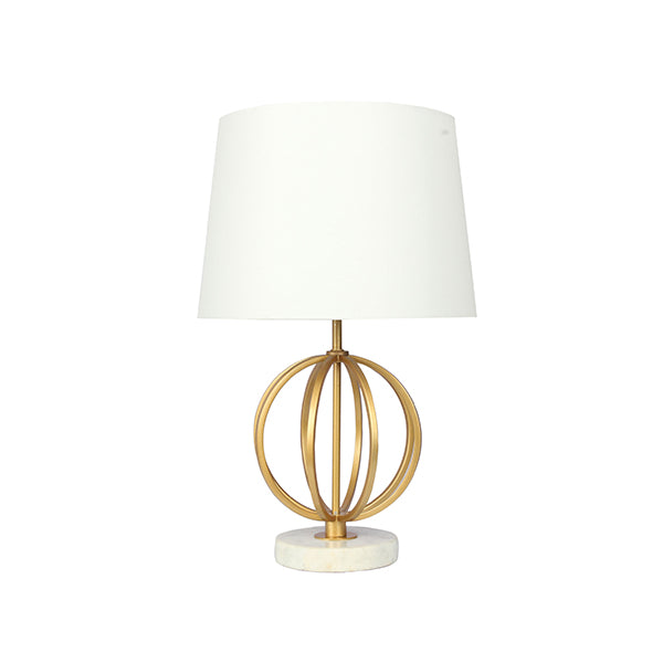 Gold Painted Metal Marble Table Lamp